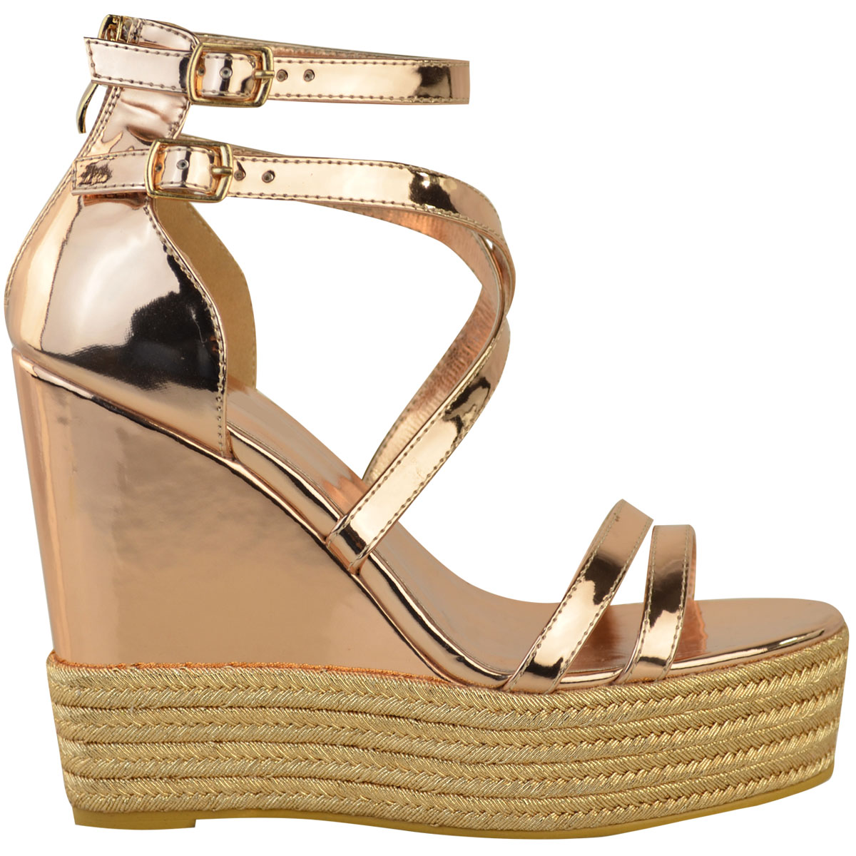 old navy gold wedge sandals