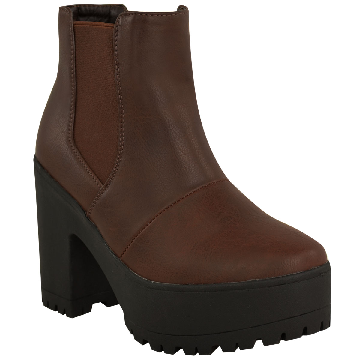 Womens Black Winter Chelsea Ankle Boots Low Block Heel Bargain Price Ladies New | eBay
