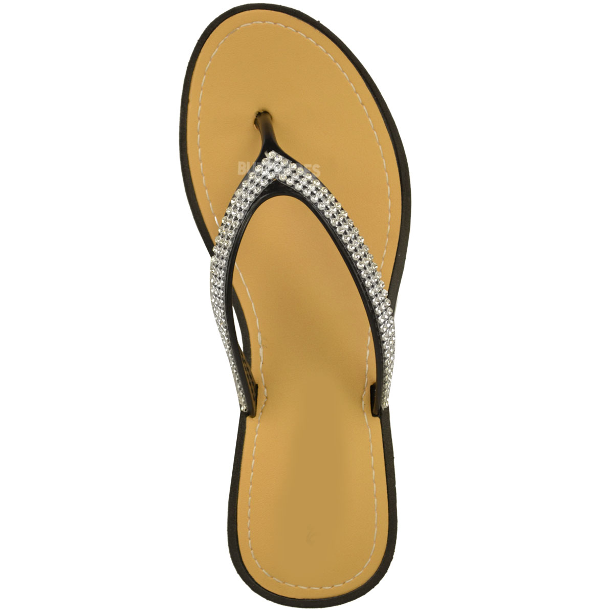Ladies Womens Flat Jelly Open Toe Post Jellies Flip Flops Slippers Sandals Size 