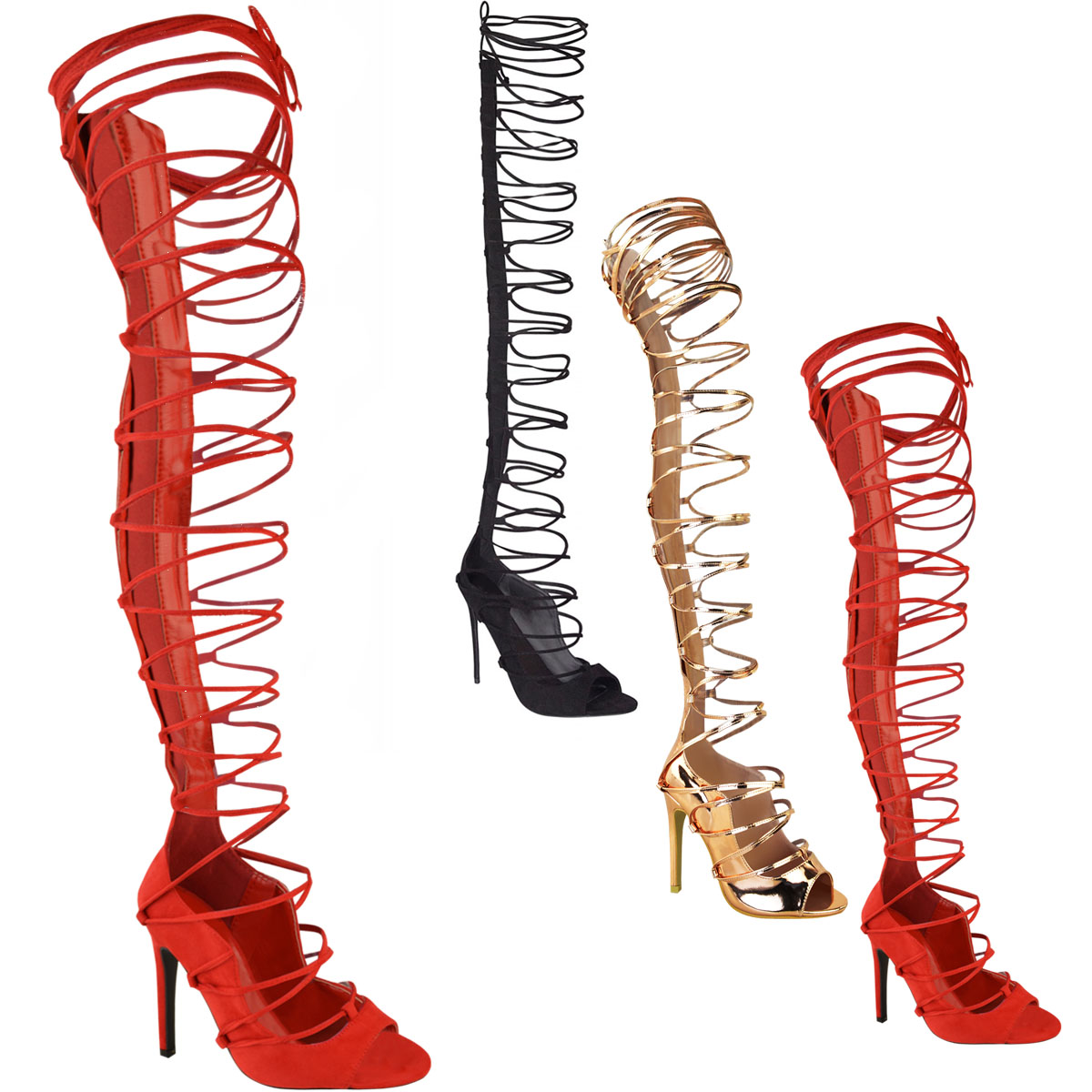 Platform Boots Performance Thigh Length Mega Stiletto Heel Womens shoes US 4-12 