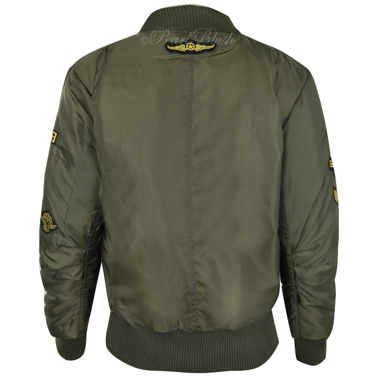 New Ladies Womens Retro Bomber Jacket Scooter US Army Badges Vintage ...