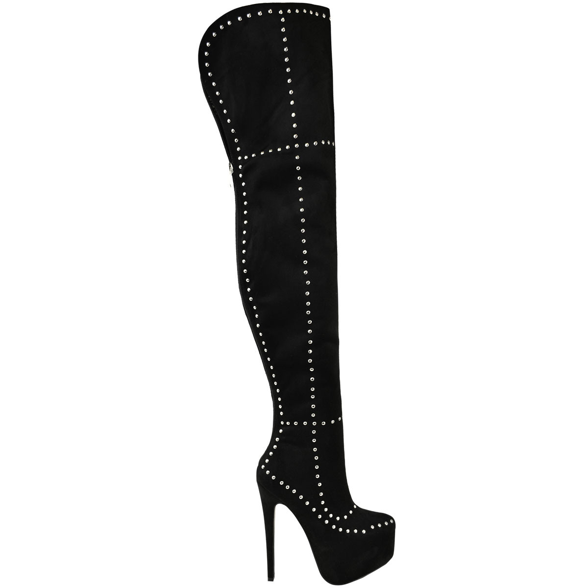Punk Thigh High Boots Punk Studded Ladies Thigh High Over Knee Boots ...
