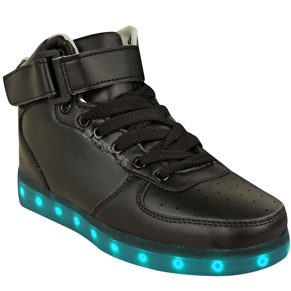 Womens Ladies USB LED Lights Sneakers Shoes Luminous Sportswear Lace Up ...