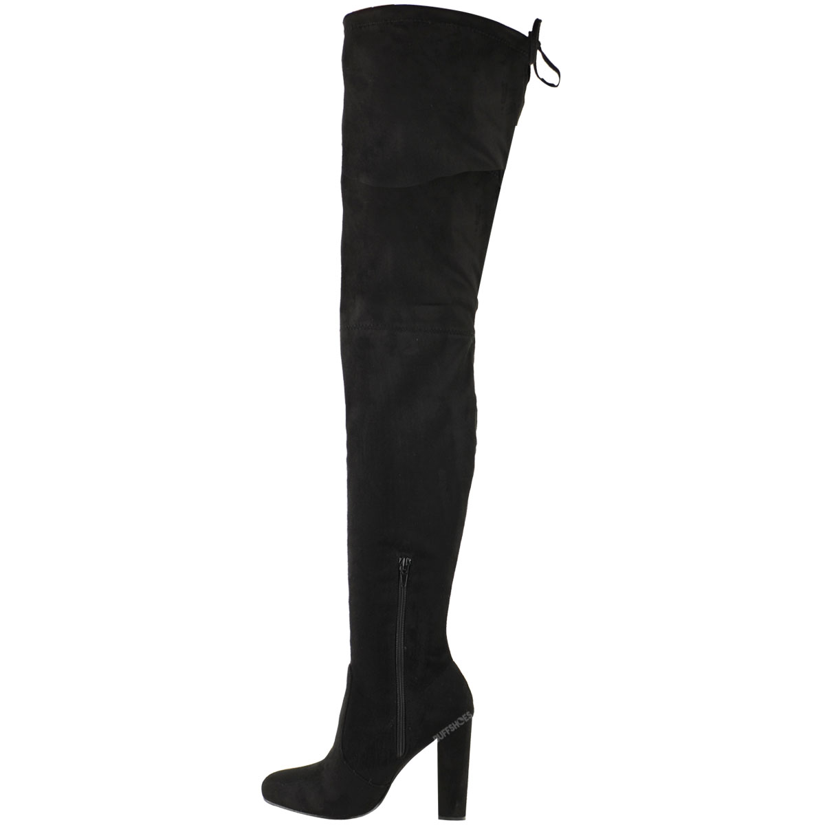 OVER THE KNEE THIGH HIGH BOOTS WOMENS LADIES EXTRA TALL STRETCH BLOCK ...